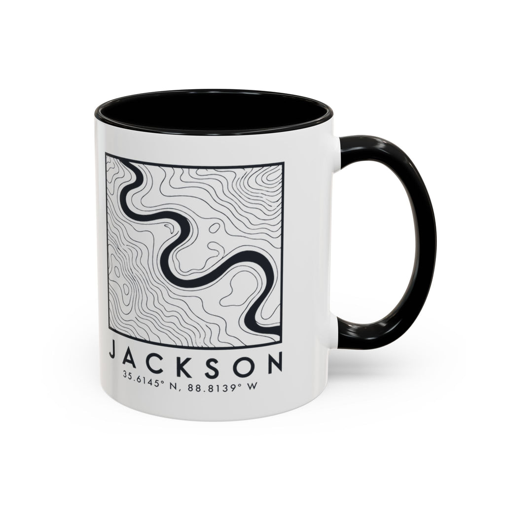 Jackson Topo Map Accent Mug