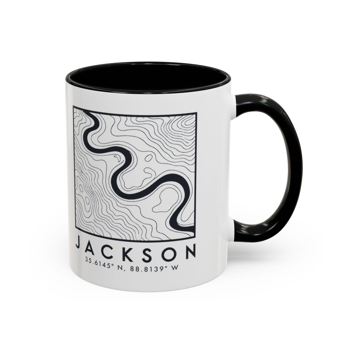 Jackson Topo Map Accent Mug
