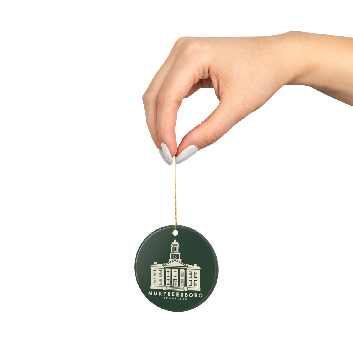 Murfreesboro Rutherford County Courthouse Ornament (Forest Green)