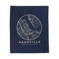 Nashville Street Map Blanket (Navy)
