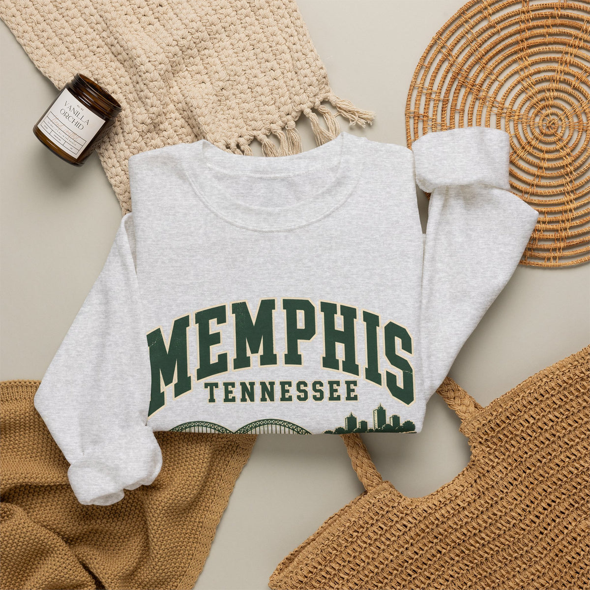 Memphis Vintage Varsity Crewneck Sweatshirt