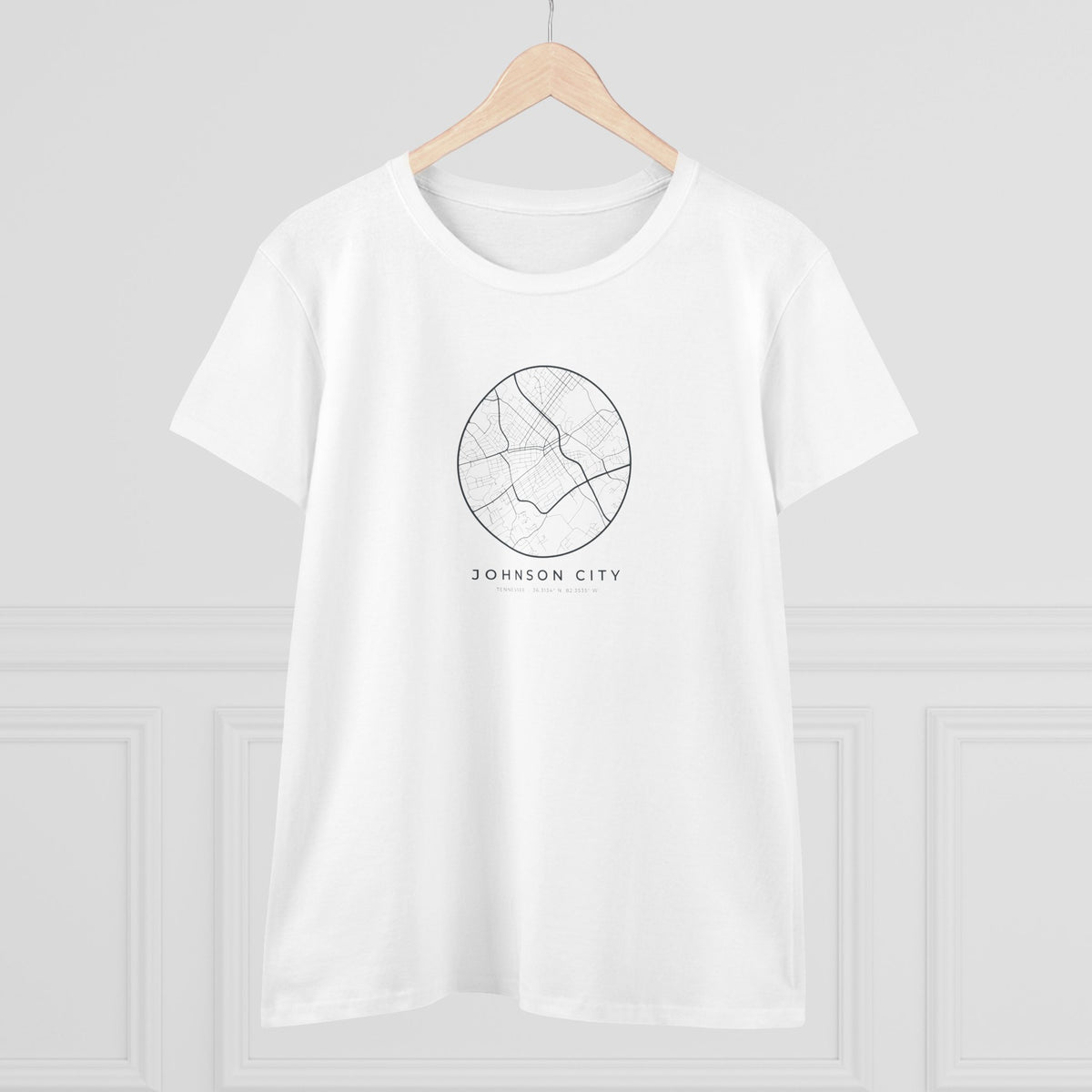 Johnson City Street Map Women's T-Shirt