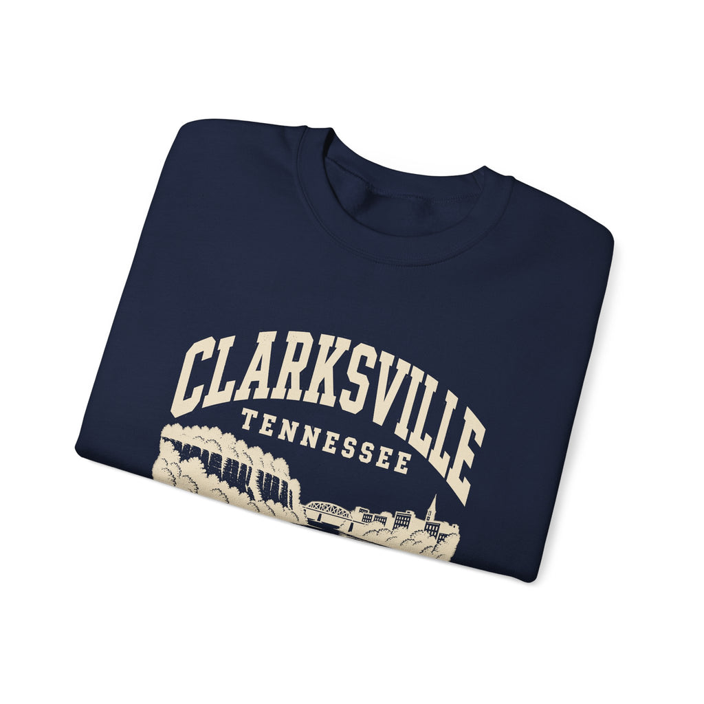 Clarksville Vintage Varsity Crewneck Sweatshirt