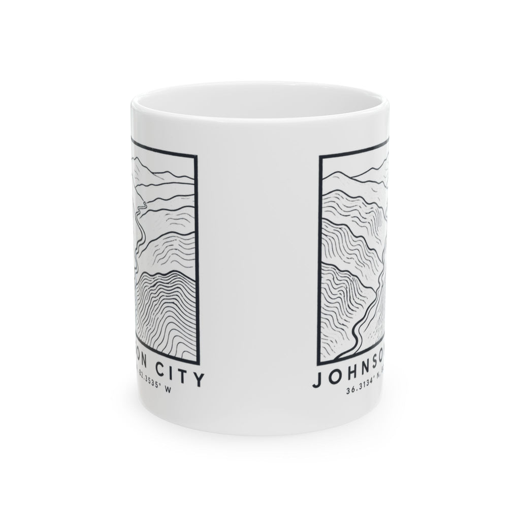 Johnson City Topo Map Mug