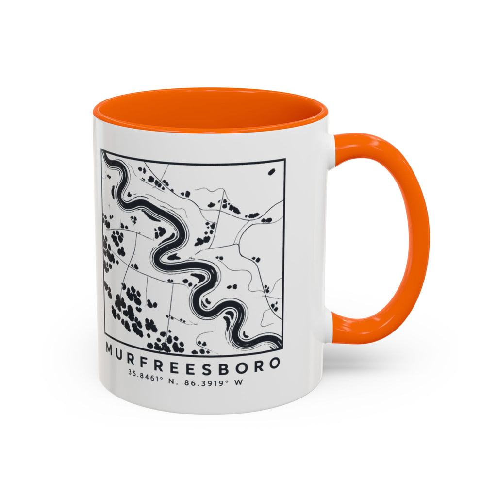 Murfreesboro Topo Map Accent Mug