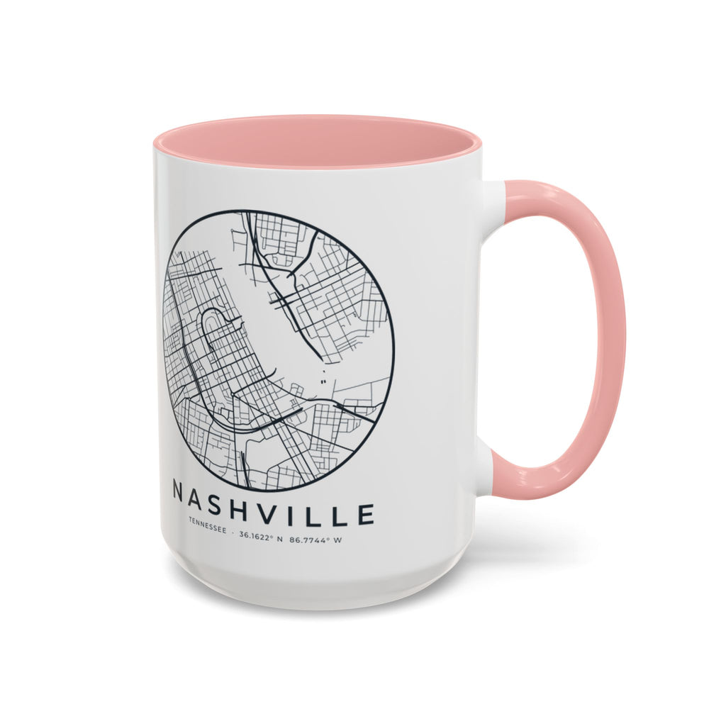 Nashville Street Map Accent Mug