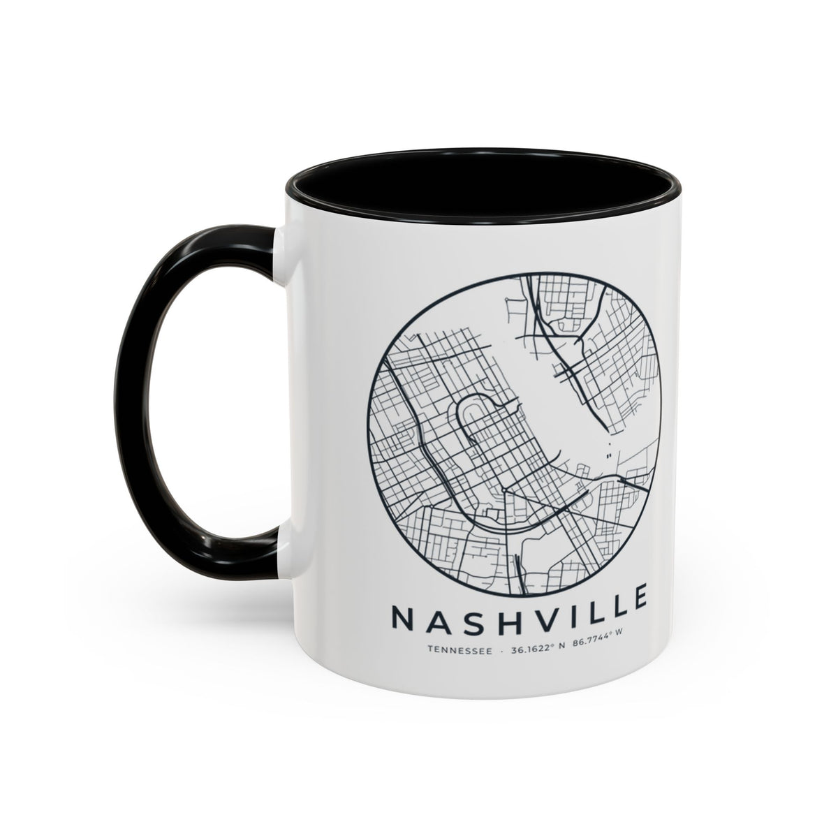 Nashville Street Map Accent Mug