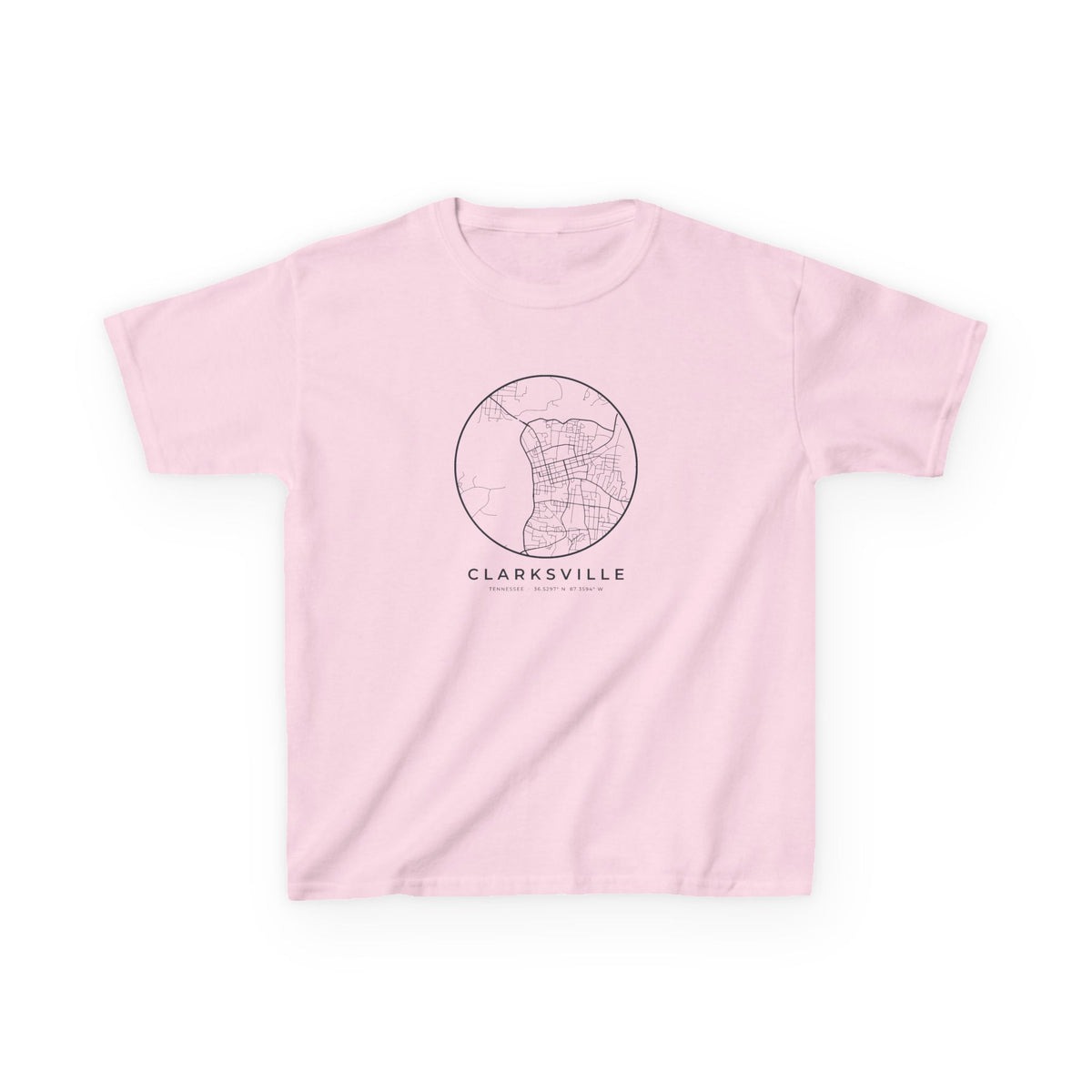 Clarksville Street Map Kids T-Shirt