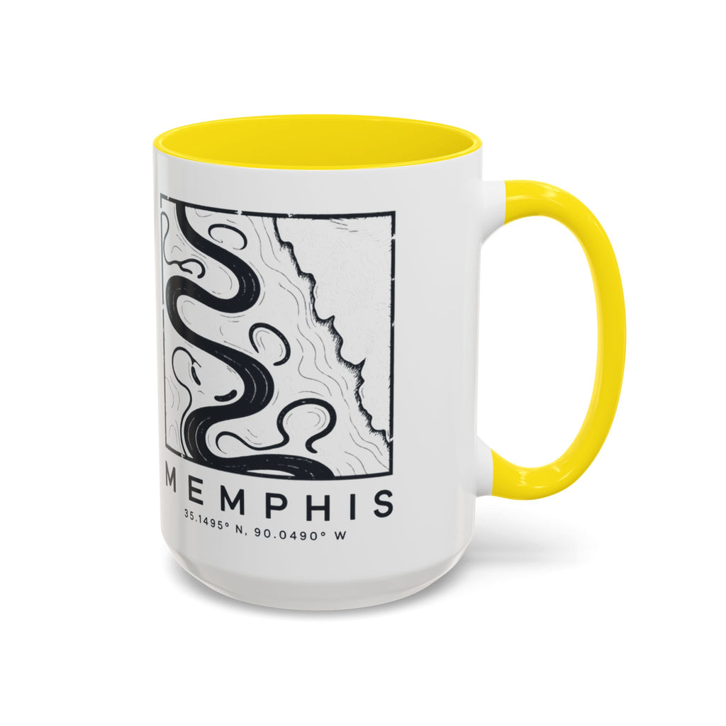 Memphis Topo Map Accent Mug