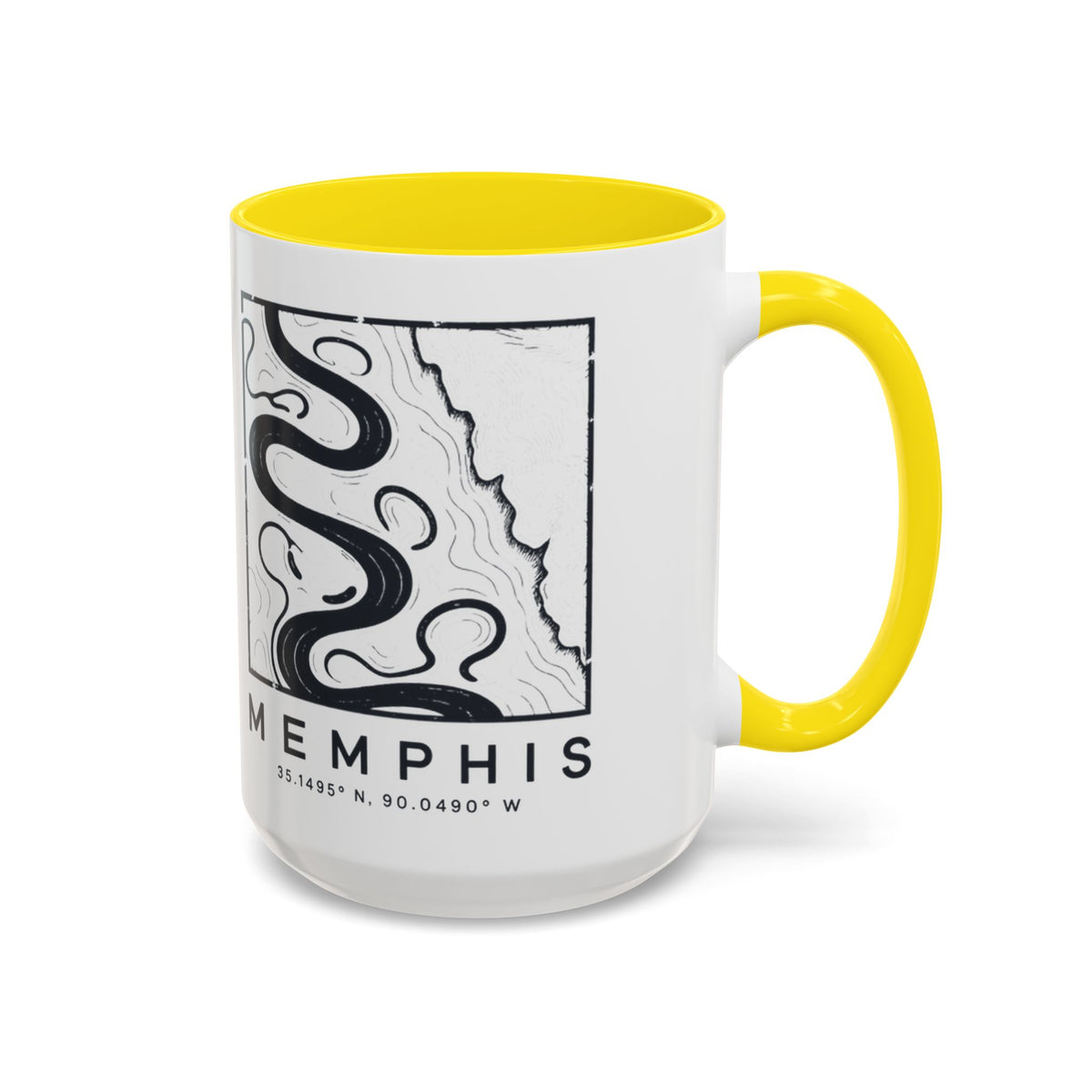 Memphis Topo Map Accent Mug