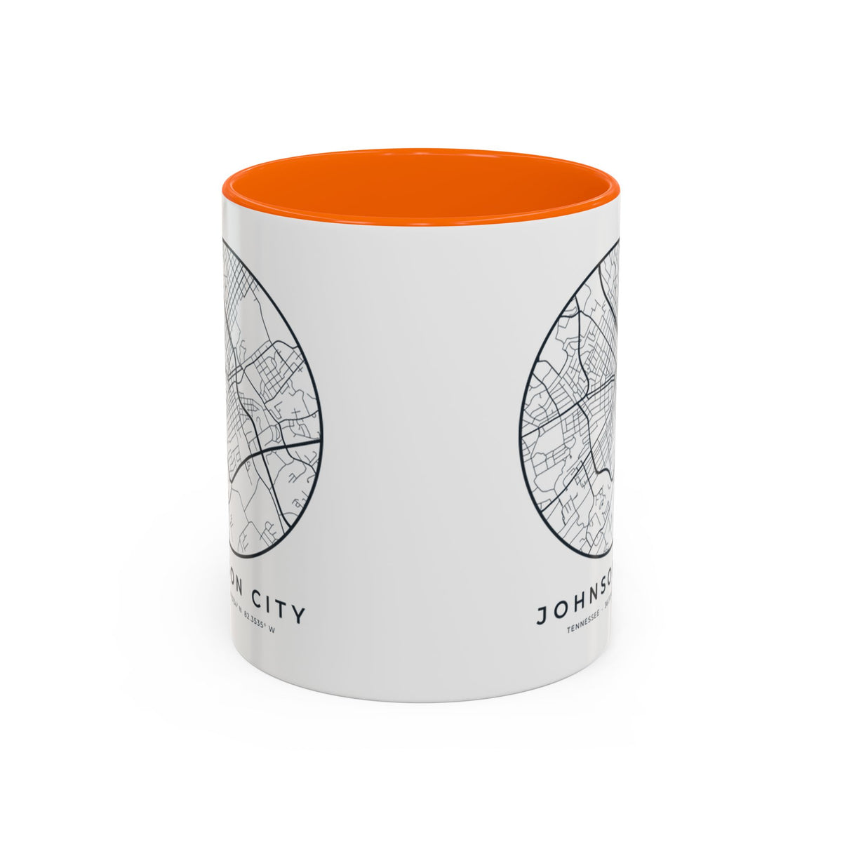 Johnson City Street Map Accent Mug