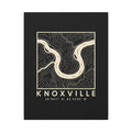 Knoxville Topo Map Canvas Print (Black)