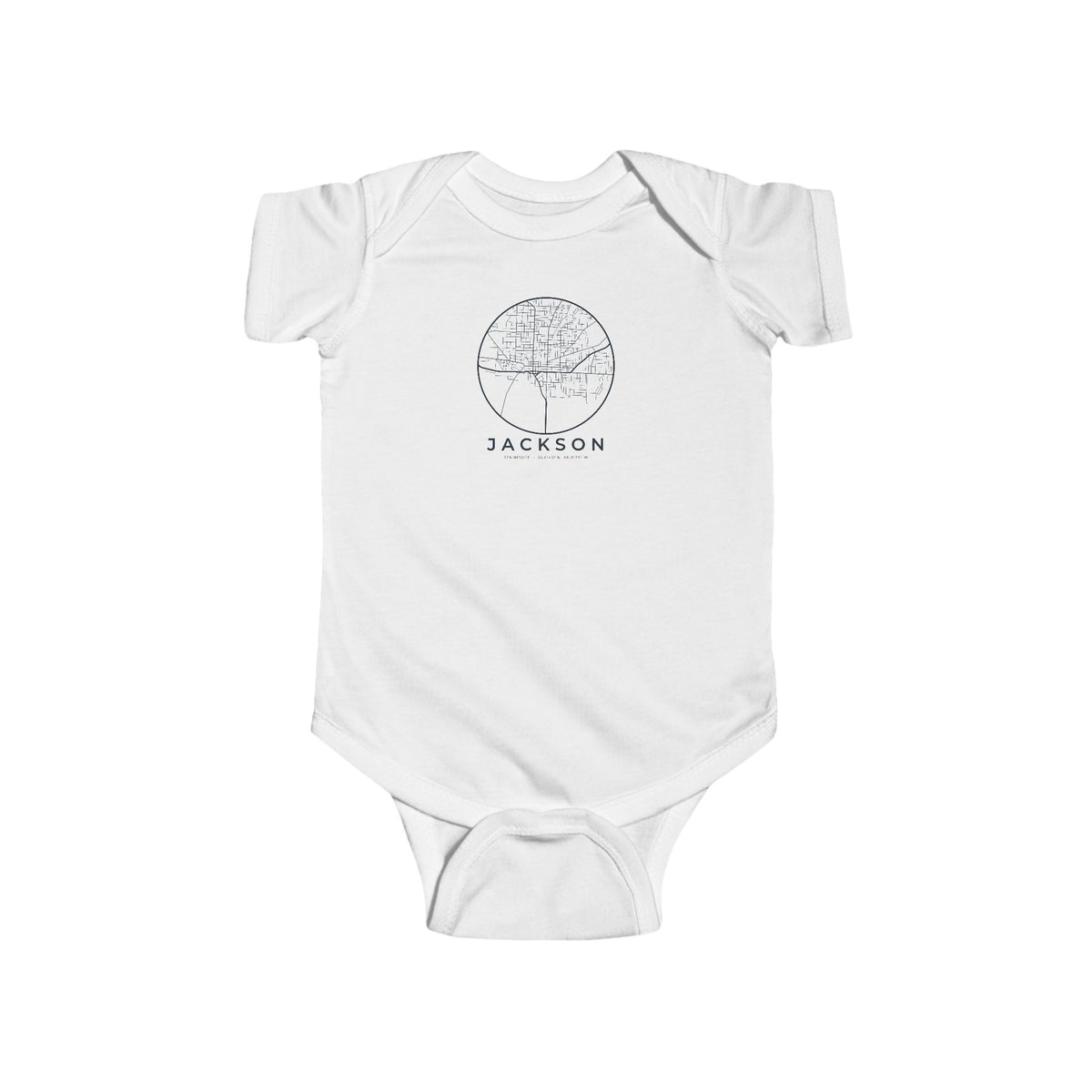 Jackson Street Map Baby Bodysuit
