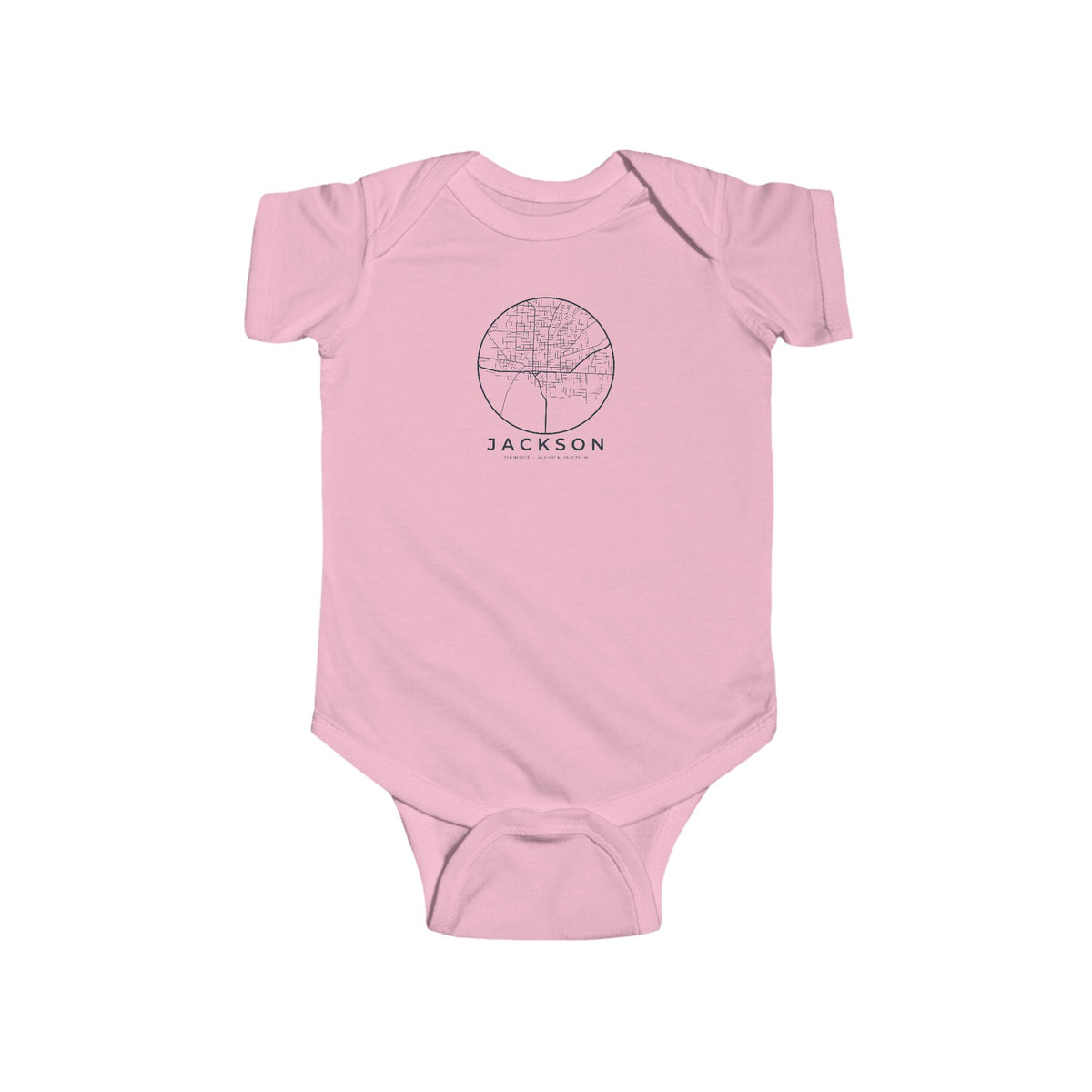 Jackson Street Map Baby Bodysuit