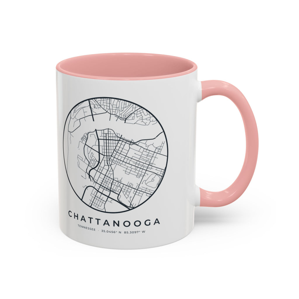 Chattanooga Street Map Accent Mug