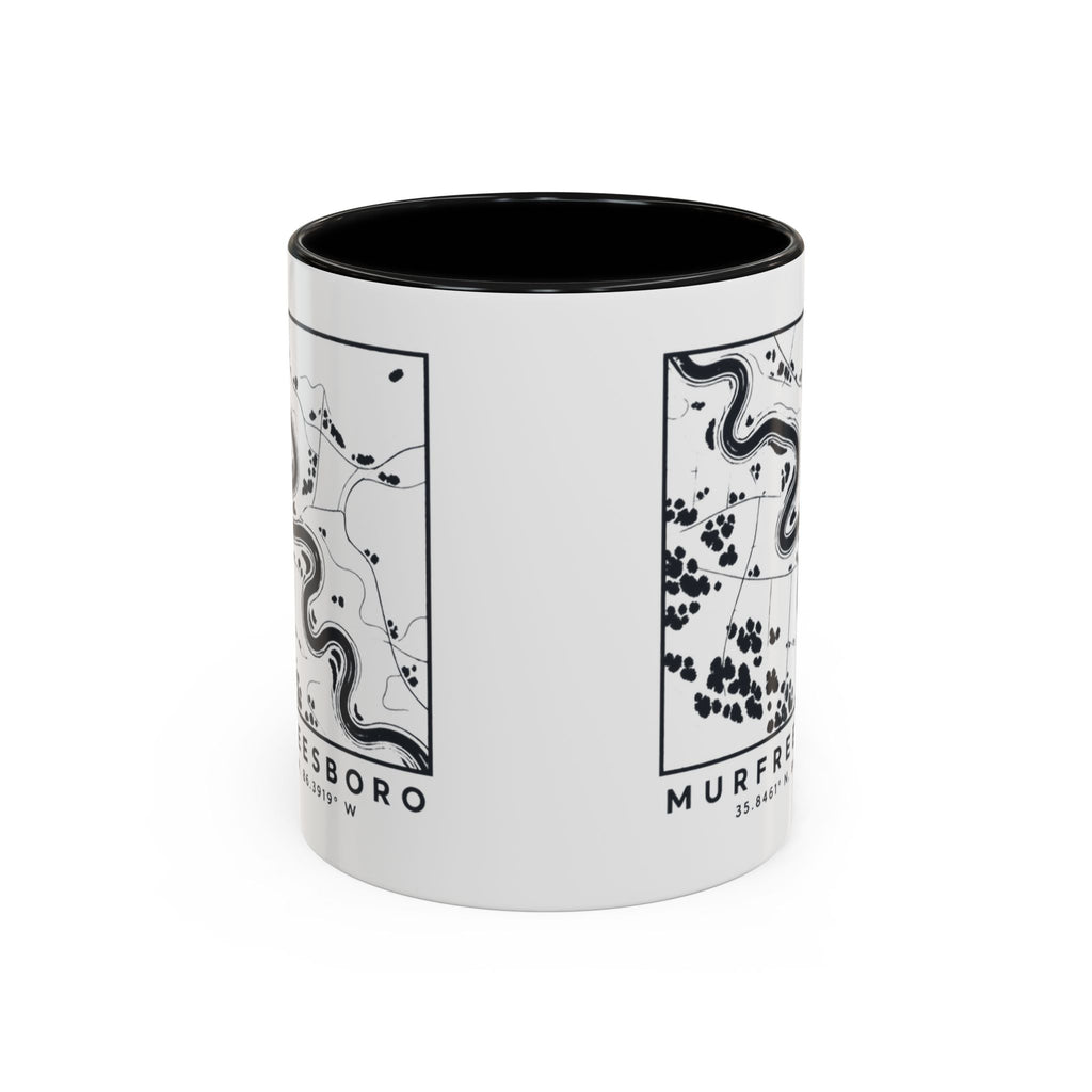 Murfreesboro Topo Map Accent Mug