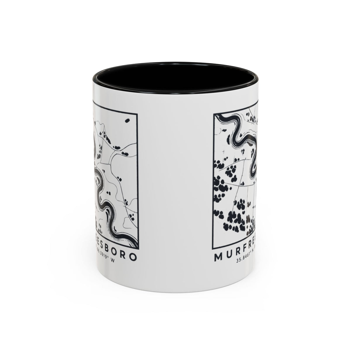 Murfreesboro Topo Map Accent Mug