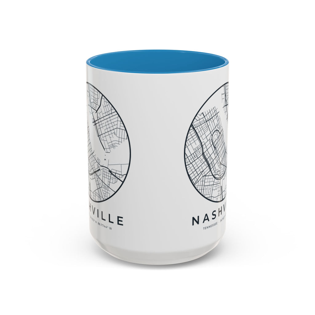 Nashville Street Map Accent Mug