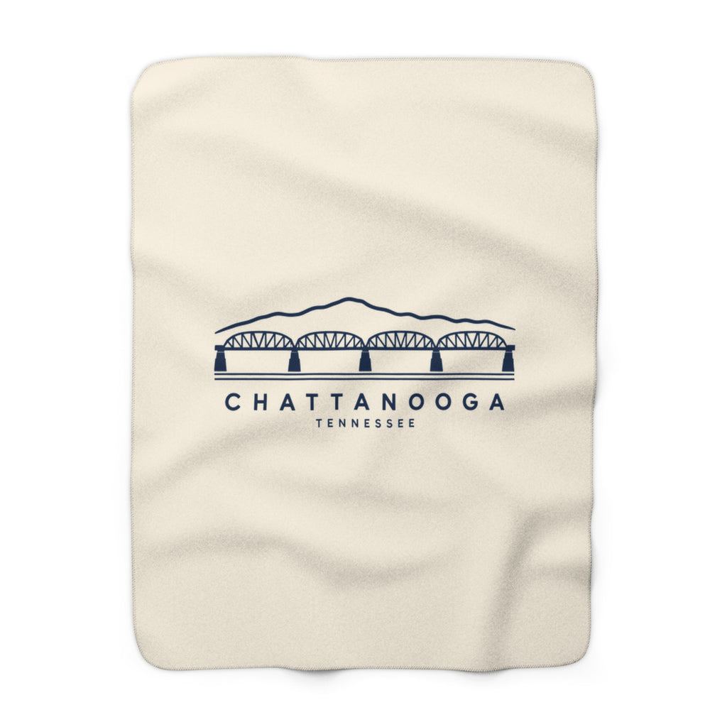 Chattanooga Walnut Street Bridge Sherpa Blanket