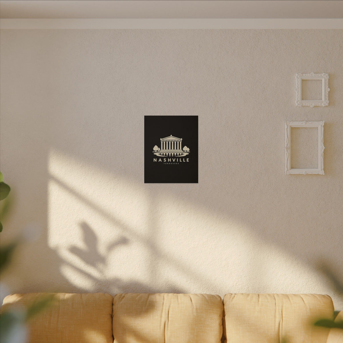 Nashville Parthenon Canvas Print (Black)