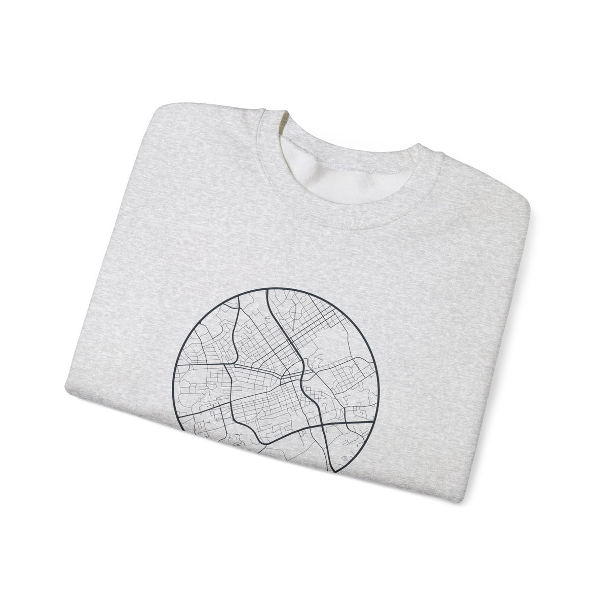 Johnson City Street Map Crewneck Sweatshirt