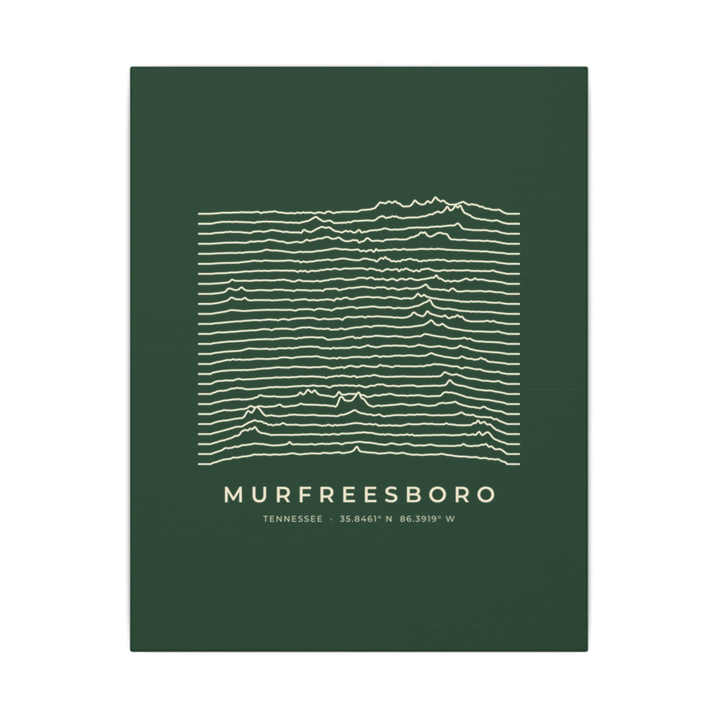 Murfreesboro Ridgeline Canvas Print (Forest Green)