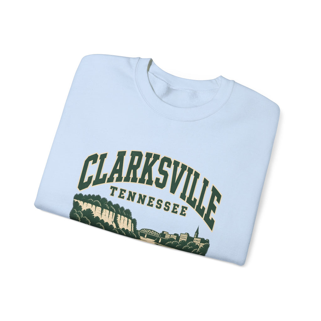 Clarksville Vintage Varsity Crewneck Sweatshirt