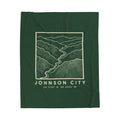 Johnson City Topo Map Blanket (Forest Green)