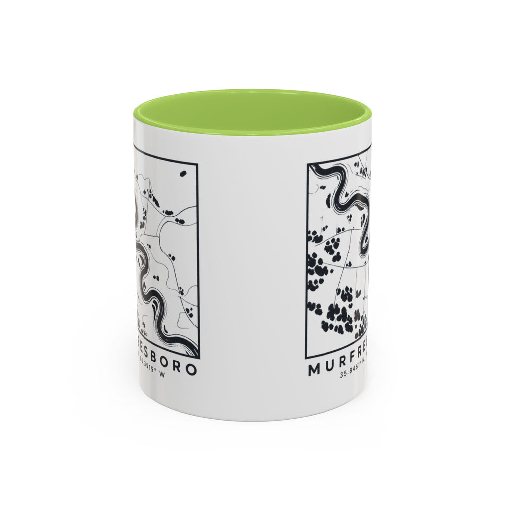 Murfreesboro Topo Map Accent Mug