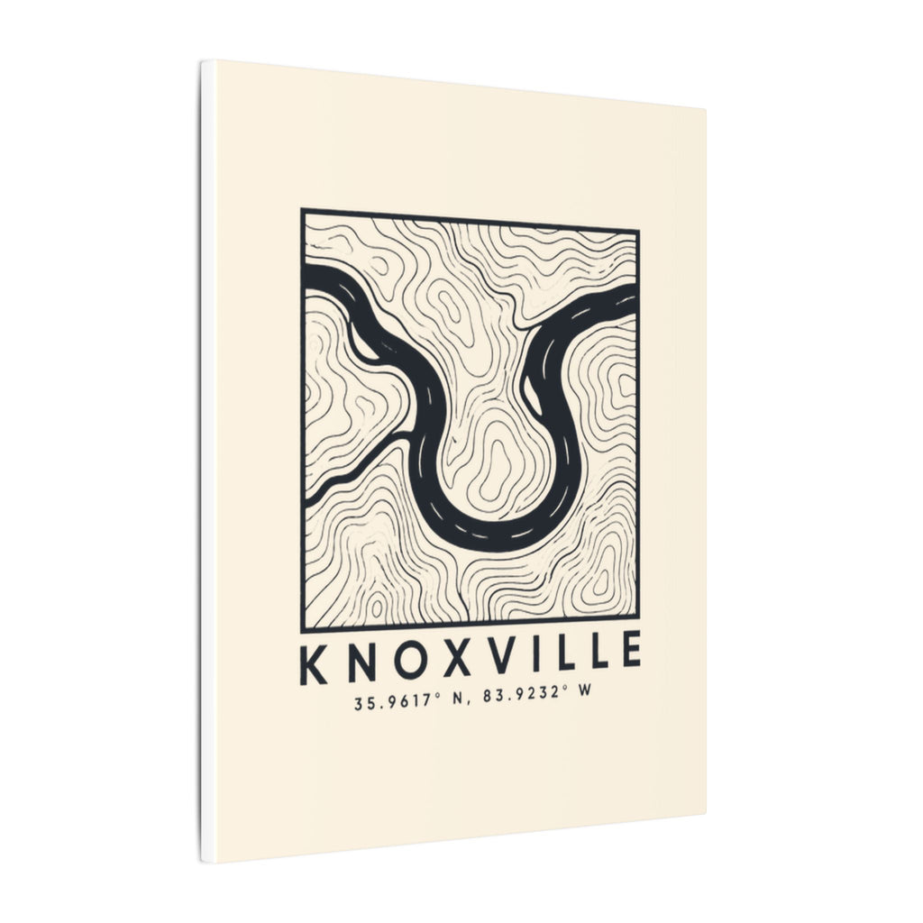 Knoxville Topo Map Canvas Print