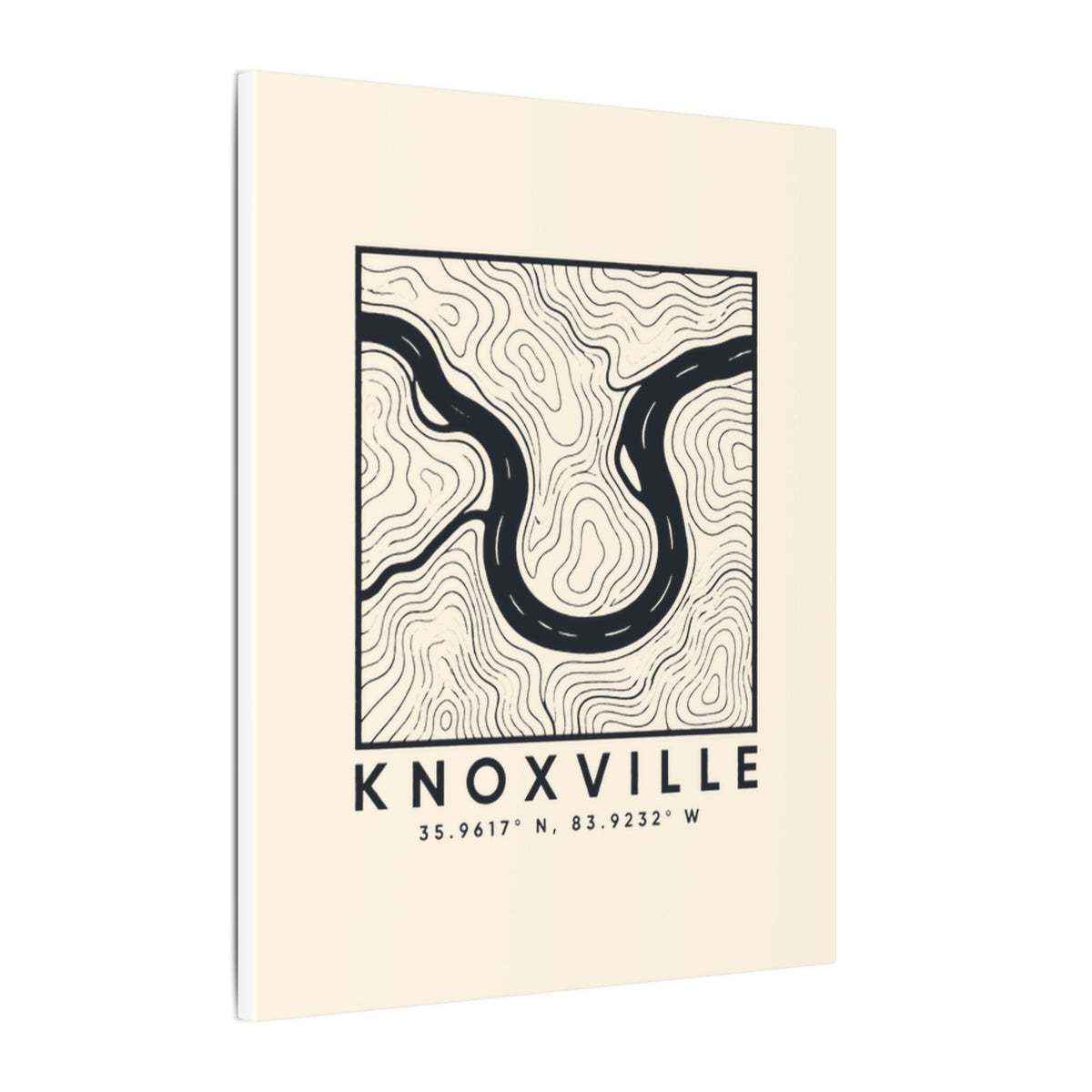 Knoxville Topo Map Canvas Print