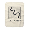Jackson Topo Map Sherpa Blanket