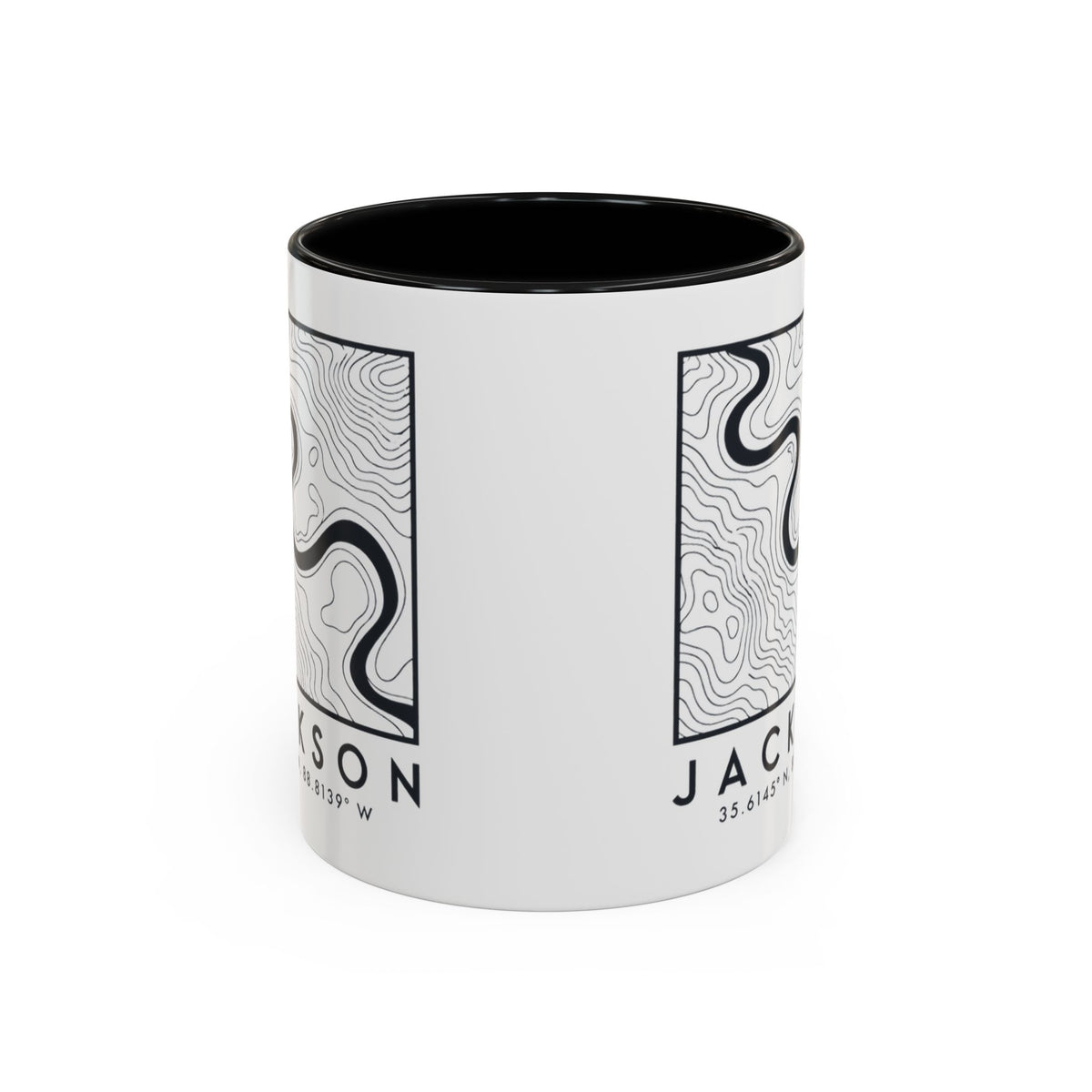 Jackson Topo Map Accent Mug