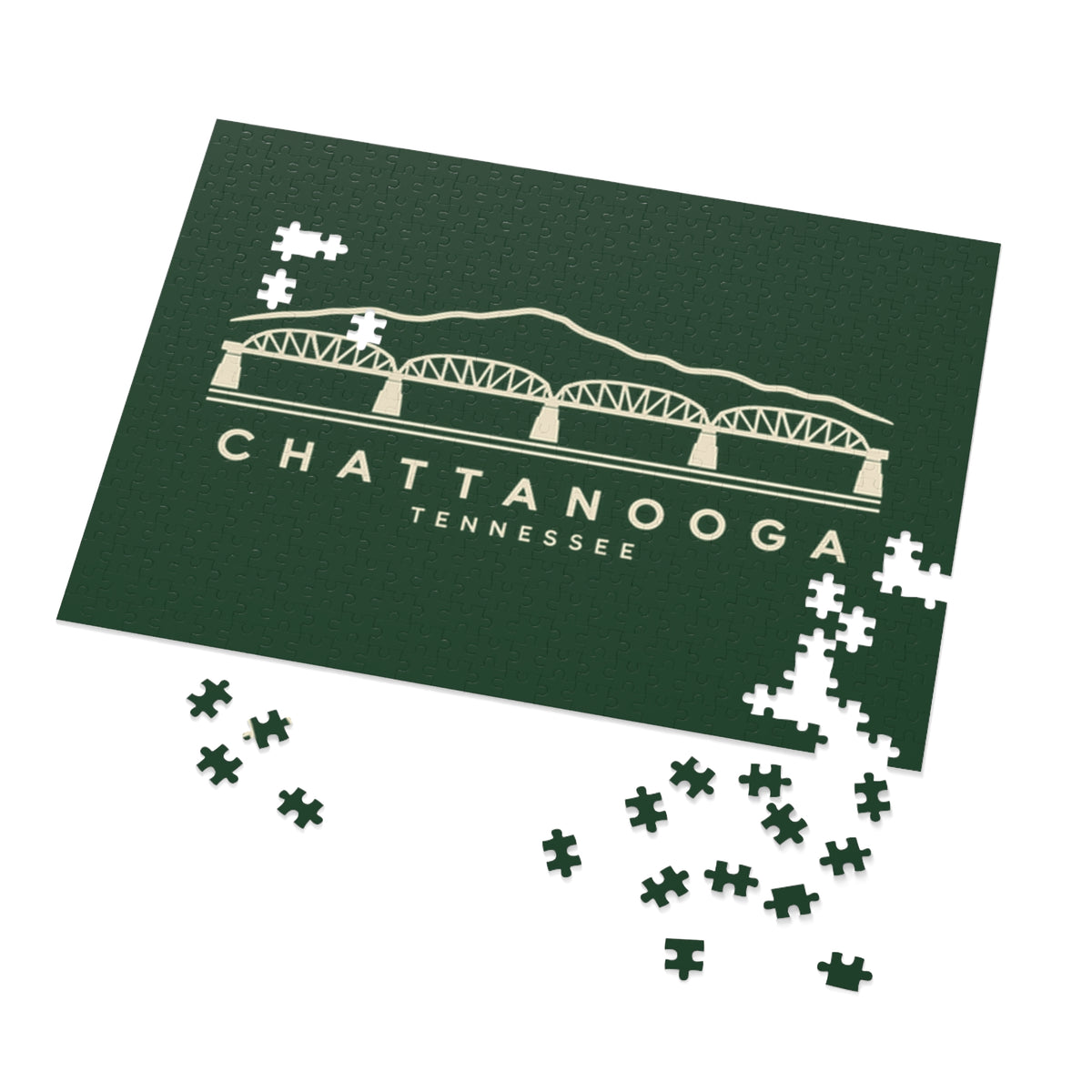 Chattanooga Walnut Street Bridge Puzzle (Forest Green)