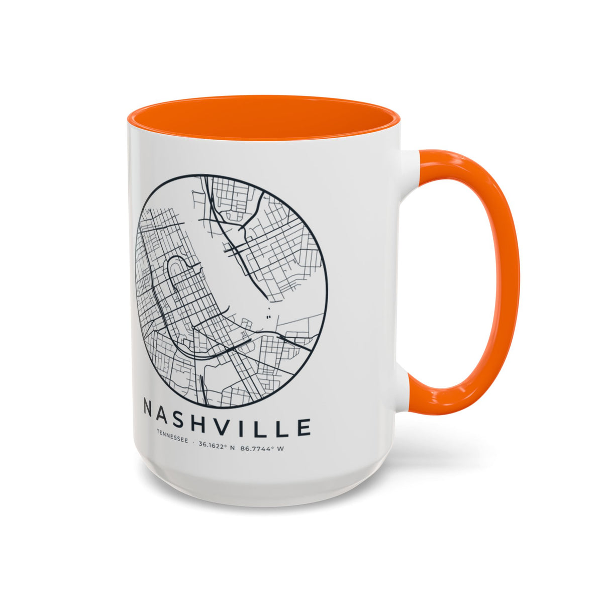 Nashville Street Map Accent Mug