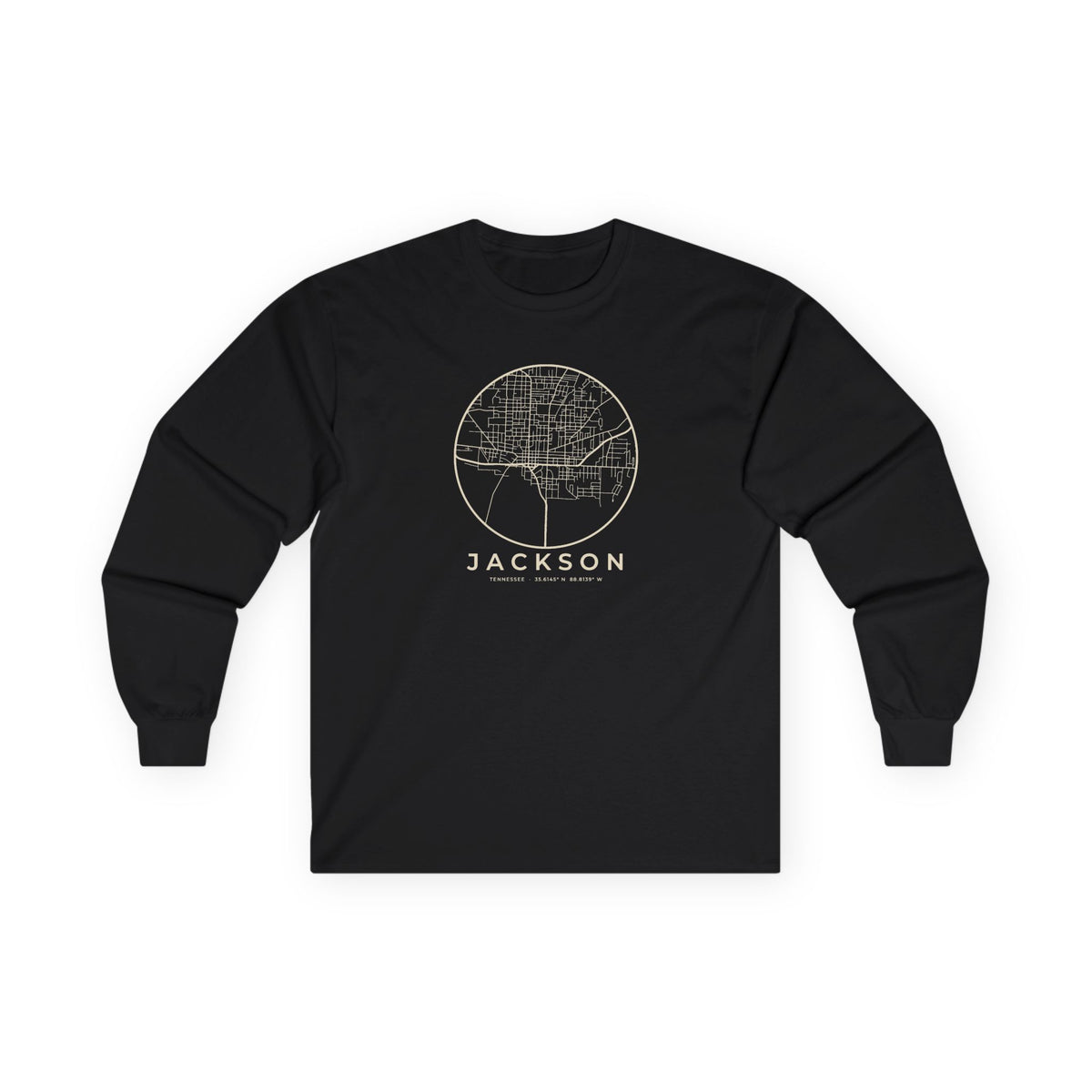 Jackson Street Map Long Sleeve T-Shirt