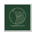 Clarksville Street Map Magnet (Forest Green)