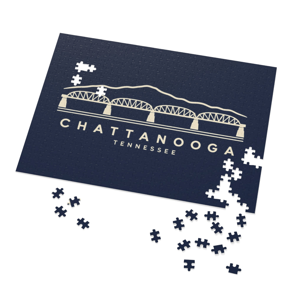 Chattanooga Walnut Street Bridge Puzzle (Navy)