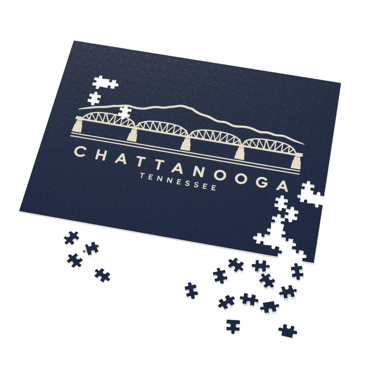 Chattanooga Walnut Street Bridge Puzzle (Navy)