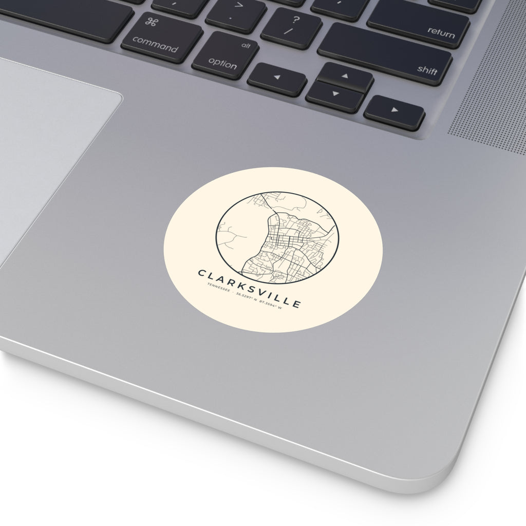 Clarksville Street Map Sticker