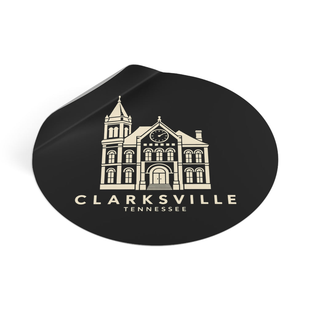 Clarksville Customs House Sticker (Black)