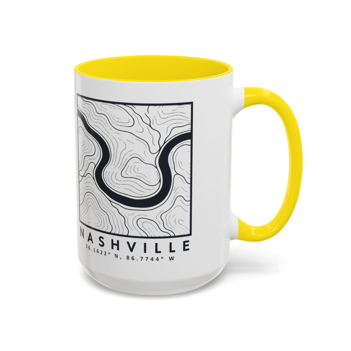 Nashville Topo Map Accent Mug