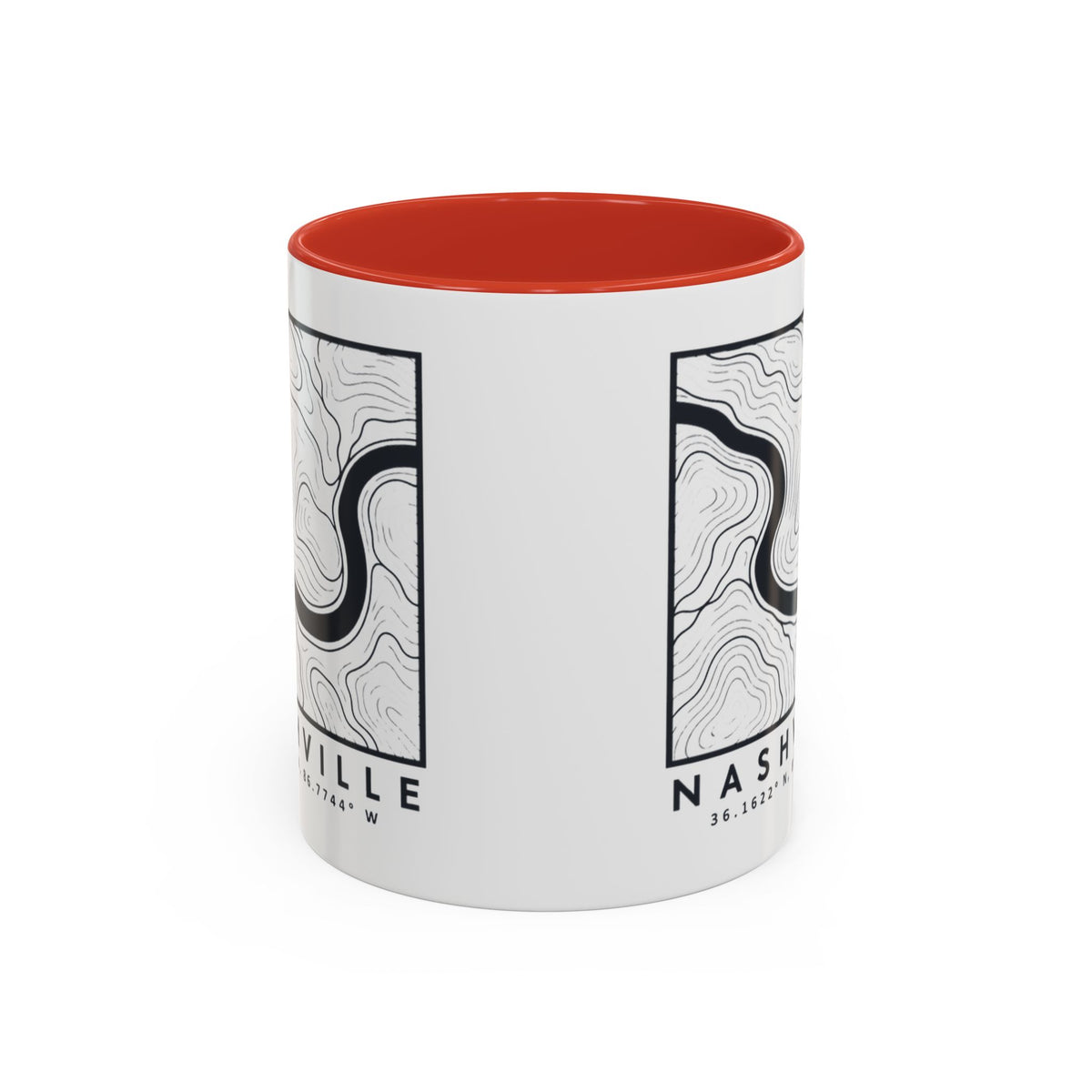Nashville Topo Map Accent Mug