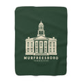 Murfreesboro Rutherford County Courthouse Sherpa Blanket (Forest Green)
