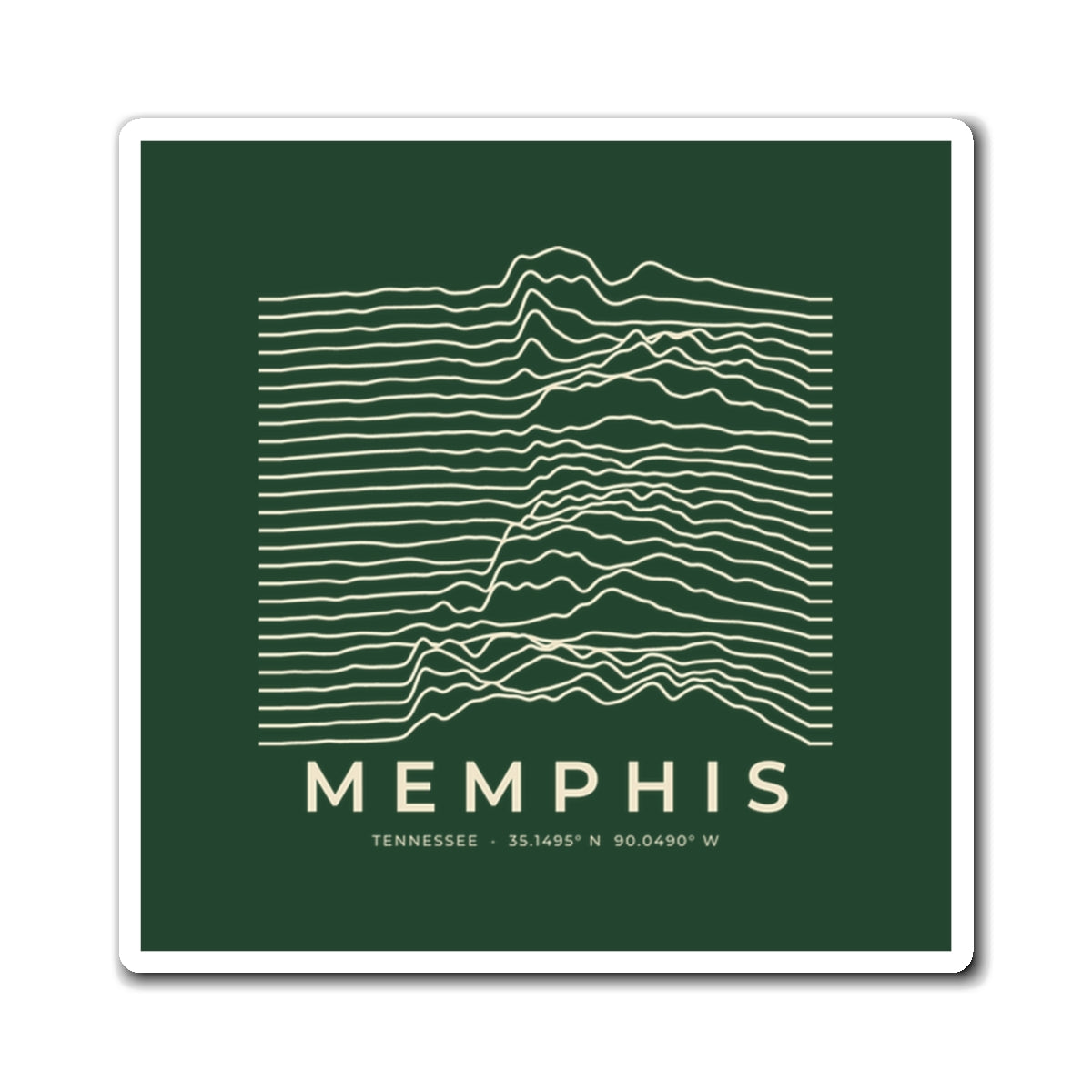 Memphis Ridgeline Magnet (Forest Green)