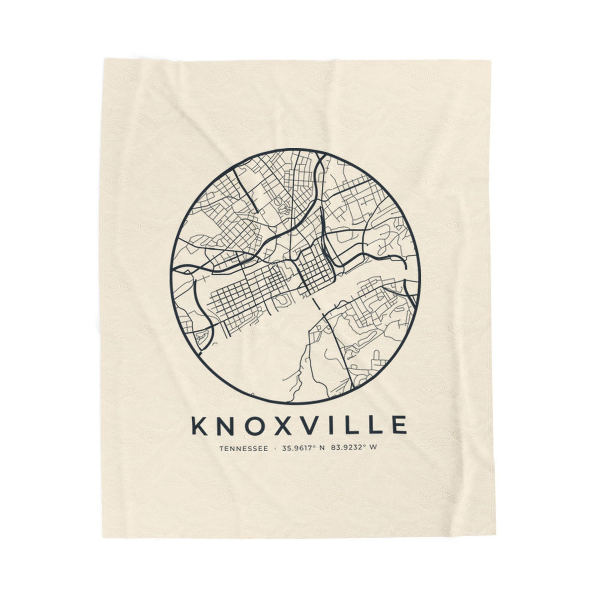 Knoxville Street Map Blanket