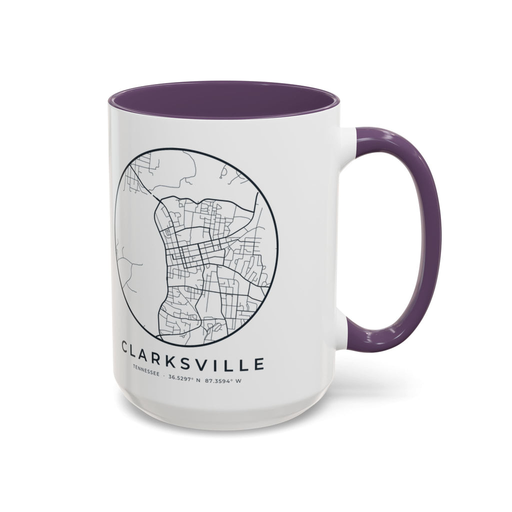 Clarksville Street Map Accent Mug