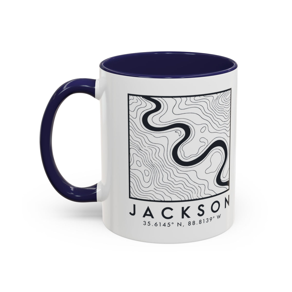 Jackson Topo Map Accent Mug