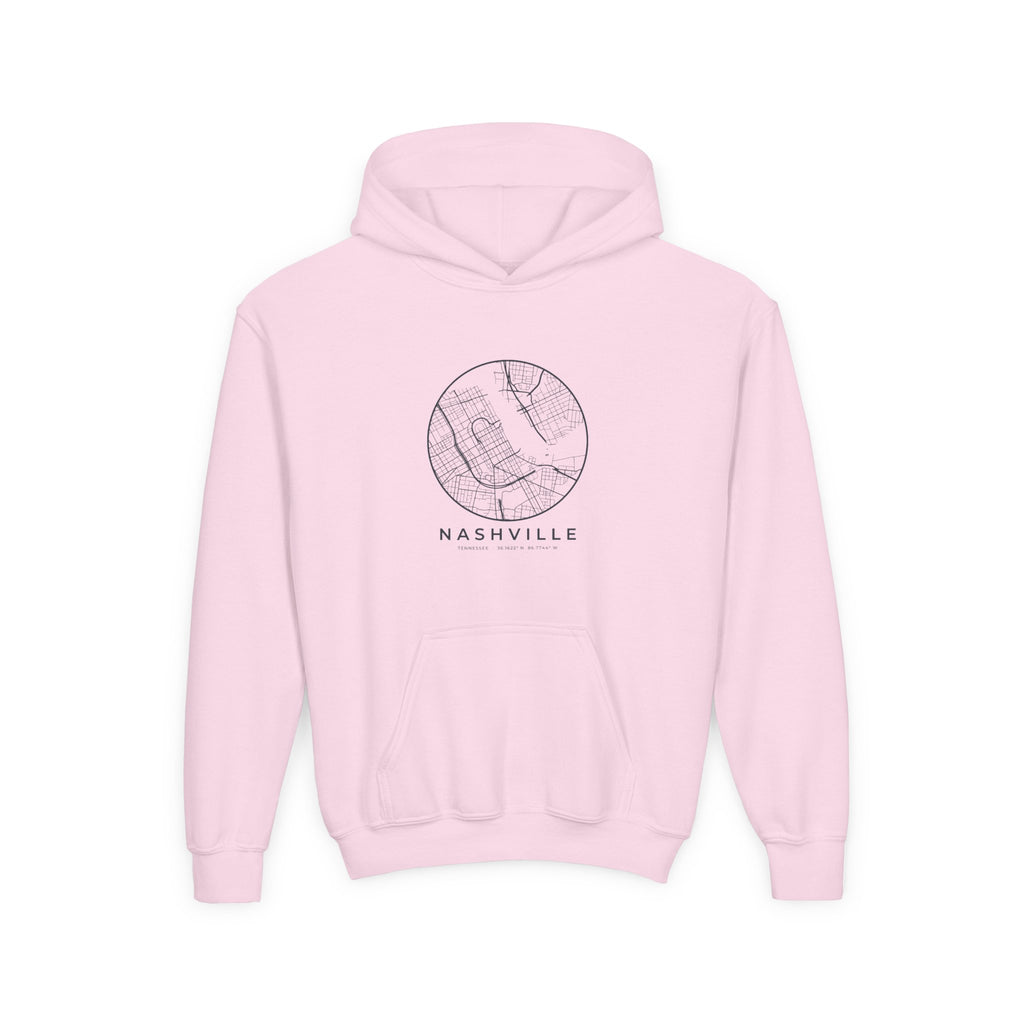 Nashville Street Map Kids Hoodie