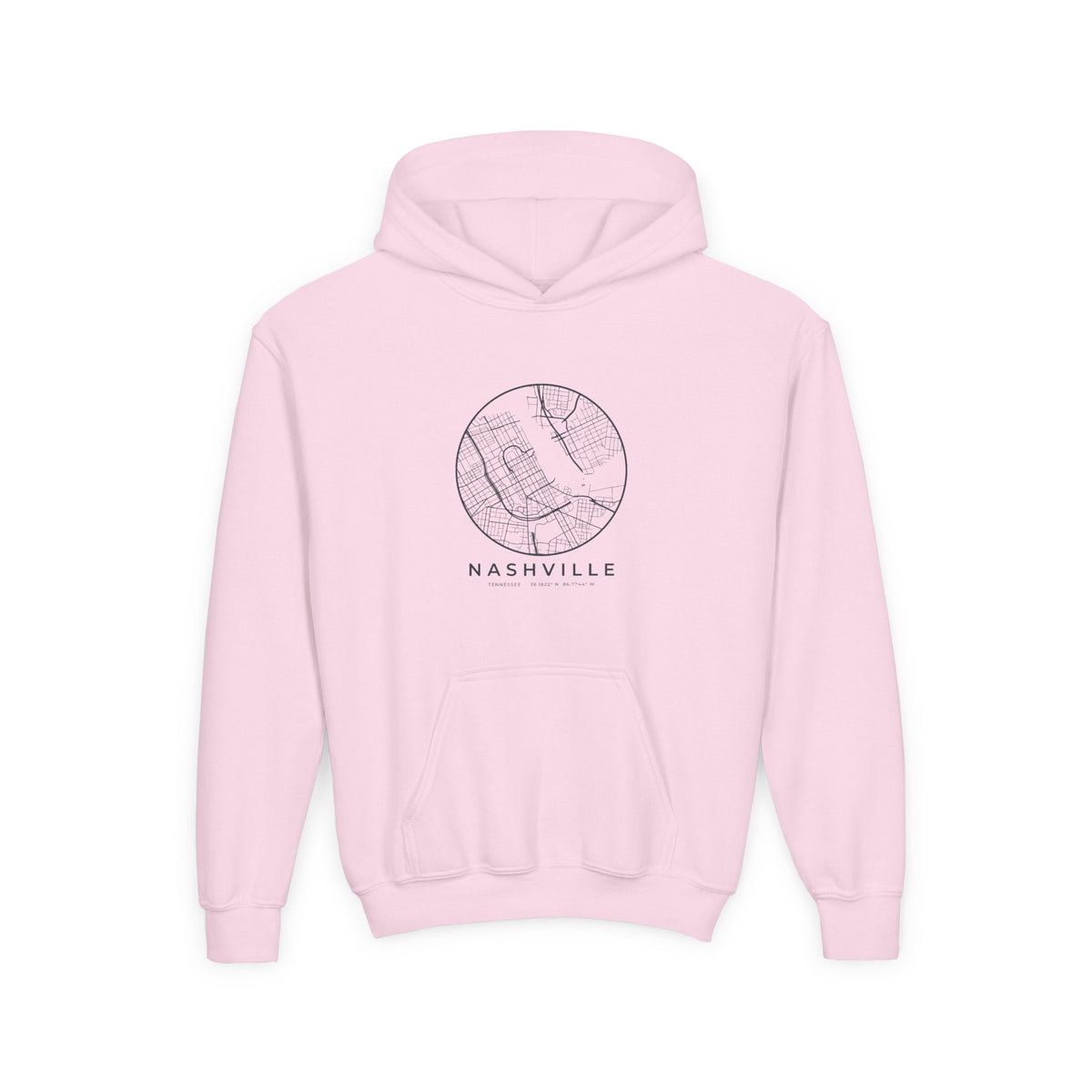 Nashville Street Map Kids Hoodie